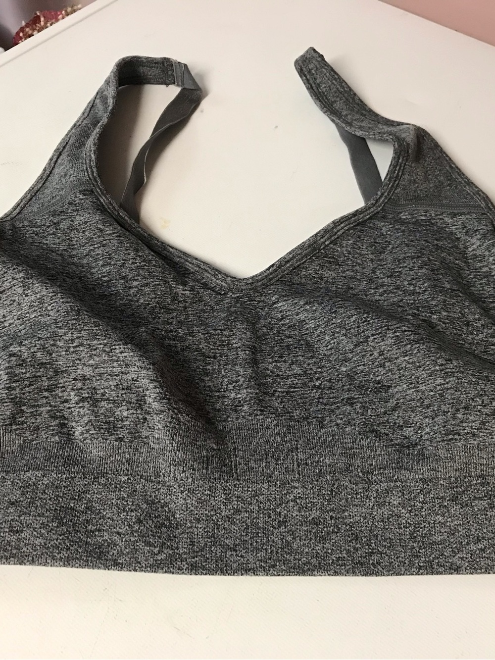 Puma Heathered Gray Seamless Sports Bra